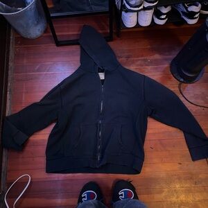 Blank black zip up